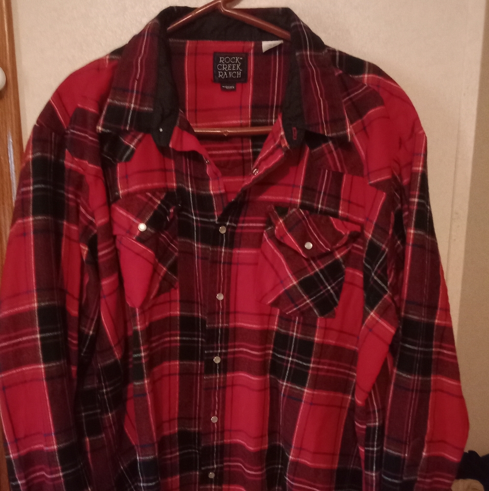 Men's 2x plaid Rock Creek Ranch.